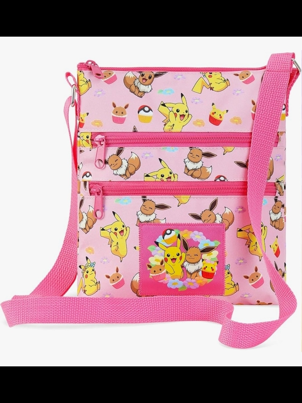 Pokemon Crossbody Bag Pikachu & Eevee Print - Picture 5 of 5